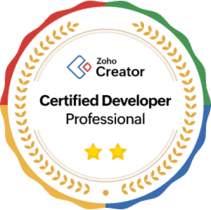 Zoho Creator Certified Developer Professional badge